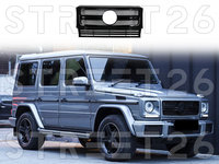 Grila Centrala Compatibil Cu Mercedes G-Class W463 (1989-2018) G65 G63 Design Negru Lucios