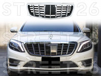 Grila Centrala Verticala Compatibila Cu Mercedes W222 S-Class (2014-Up) Vertical Style Design