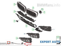 Grila dreapta BMW X6 (2014->) [F16,F86] 51118056536