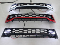 Grila fata cu lumini de zi DRL negru cu rosu TRD Toyota Hilux Revo 2015, 2016, 2017, 2018, 2019 THR15FGL