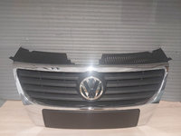 Grila Fata Radiator Crom VW Passat B6 An 2005 2006 2007 2008 2009 2010 2011 (Cu Emblema)