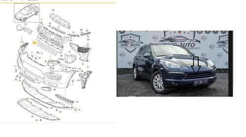 GRILA PORSCHE CAYENNE 2010-2015 ORNAMENT SUPE