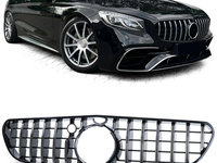 Grila Radiator Bara fata Negru Lucios Mercedes C Klasse W206 S206 ab Mercedes S63 Coupe C217 Cabrio A217 14-17