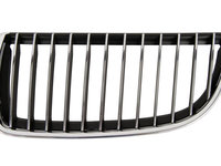 Grila radiator Bmw Seria 3 E90/E91 2004-08.2008 Model 325d, 325i, 325Xi, 330d,330i, 330Xd, 330Xi, 335d, 335i, 335Xi, partea stanga, crom/crom/negru, 51137120009, 204005-3