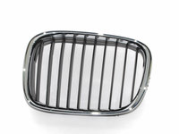 Grila radiator Bmw Seria 5 E39, 01.1996-1999, stanga, crom/negru, 51138159315, 201615