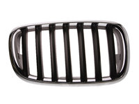 Grila radiator Bmw X5 (E70), 10.2006-04.2010, X6 (E71), 01.08-12.13, dreapta, crom/negru, 51137157688, 205105-4