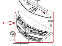 Grila radiator MAZDA P/U 2/4WD BT-50 dupa 2013