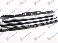 Grila Radiator Neagra Cu Bandou Cromat Mini ClubMan (R55) 2010 2011 2012 2013 2014 2015