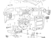 Grila stergator Volkswagen Caddy (9K9) 2000 1.9 SDI OEM 6K1853187