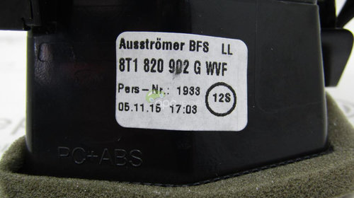 Grila ventilatie dreapta Audi A5 8T / A4 B8 8K / RS4 / RS5 - Cod: 8T1820902G