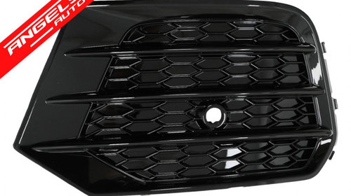 Grile Bara Fata Audi Q3 8U Facelift (2014-2017) RS Negru Lucios