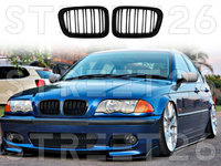 Grile Centrale compatibil cu BMW Seria 3 E46 Non-Facelift (1998-2001) M Design Negru Lucios