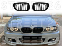 Grile Centrale Compatibil Cu BMW Seria 3 E46 Coupe Cabrio Facelift (2003-2005) Negru Lucios M Design