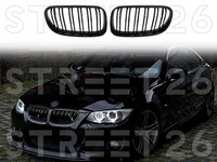 Grile Centrale compatibil cu BMW Seria 3 E92 E93 Coupe Cabrio LCI (2010-2013) M Design Negru Lucios