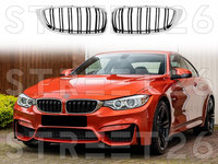 Grile Centrale Compatibil Cu BMW Seria 4 F32 F33 F36 (2013-2021) M Design Crom Negru Lucios