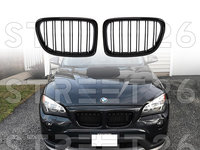 Grile Centrale compatibil cu BMW X1 E84 (2009-2014) Negru Lucios Double Stripe Design