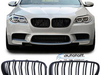 Grile duble BMW F10 F11 Seria 5 (10-17) Design negru mat
