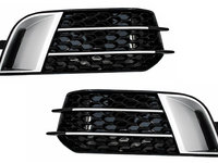 Grile Laterale compatibil cu Audi A1 8X (2010-2015) RS1 Negru lucios SGAUA18XRS