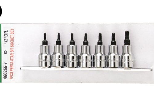 Hans set 7 torx cu gaura t10-t40 cu adaptor 1