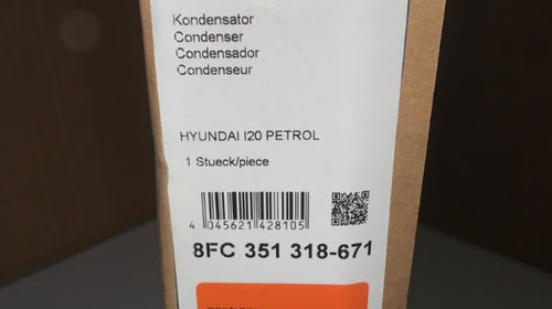 HELLA 8FC 351 318-671 Condensator, climatizare pentru HYUNDAI i20 I Hatchback (PB)