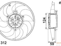 Hella ventilator motor pt mercedes viano(w639),vito(w639)