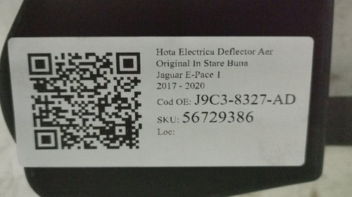 Hota Electrica Deflector Aer Original In Stare Buna Jaguar E-Pace 1 2017 2018 2019 2020 J9C3-8327-AD
