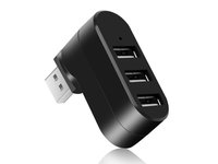 HUB 3 porturi USB 2.0 negru splitter