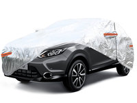 HusĂ Auto Aluminiu Cu Fermoar, Reflectiv, 120g + Bumbac, Argintiu, Mărime: Suv/van L Amio 01113