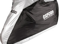 Husa Moto Exterior Oxford Aquatex New Alb Negru Marimea S CV200