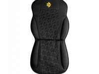 Husa Scaun Auto Momo Style Material Textil Negru Si Logo Cu Efect 3D 999IN2221