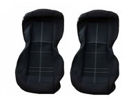 Husa / Set huse scaune auto fata ( 1+1 ) RENAULT Kangoo 2007-prezent - autoutilitare - NEGRU