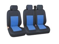 Husa / Set huse scaune auto fata ( 2+1 ) MERCEDES Vito 1996-2014 - autoutilitare - NEGRU+ALBASTRU