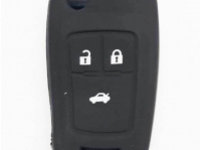 Husa silicon carcasa cheie compatibil Chevrolet 3 butoane negru