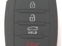 Husa silicon carcasa cheie pentru Kia 4 butoane negru