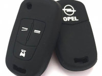 Husa silicon carcasa cheie pentru Opel 3 butoane negru