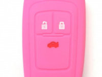 Husa silicon carcasa cheie pentru Opel Insignia 3 butoane roz
