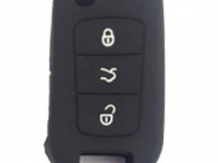 Husa silicon carcasa cheie pentru VW 3 butoane negru