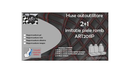 ​Huse autoutilitare 2+1 din imitatie piele 