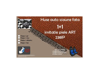 Huse din imitatie piele 1+1 Cod:ART238IP - Negru + Rosu