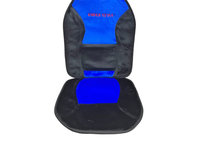 Huse pufoase pentru scaune fata - Negru+Albastru
