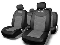 Huse Scaune Auto Bmw X5 E53 - Sparco Sport Gri - Negru 11 Buc