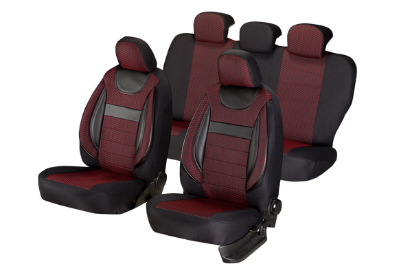 Huse scaune auto compatibile DACIA Logan I 2004-2012 / Dynamic Rosu (44501)