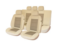Huse scaune auto compatibile DACIA Logan II 2012-2020 PREMIUM LUX ( BEJ )