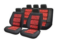 Huse scaune auto compatibile DACIA Logan II 2012-2020 PREMIUM LUX (negru + rosu)