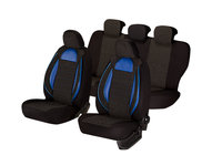 Huse scaune auto compatibile DACIA Sandero II 2012-2020 / Racing Negru-Albastru (44488)