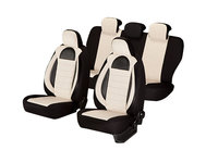 Huse scaune auto compatibile DACIA Sandero II 2012-2020 / Racing Bej (44489)
