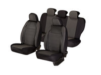 Huse scaune auto compatibile SEAT Leon II 2005-2012 / Elegance Negru (44496)
