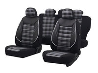 Huse scaune auto compatibile SKODA Rapid 2012-2019 / Sport Negru-Gri (05165)