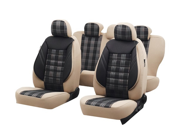 Huse scaune auto compatibile VW Bora 1999-2006 / Sport Bej (05166)