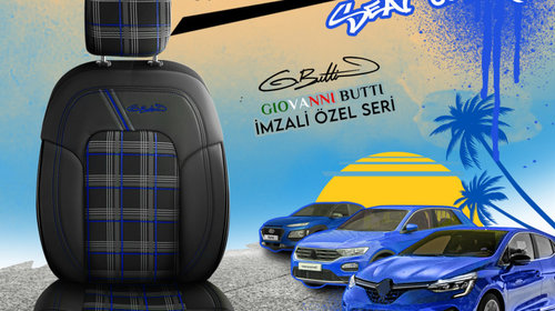 Huse scaune auto Dacia Logan 2 Dynamic Negru Albastru
